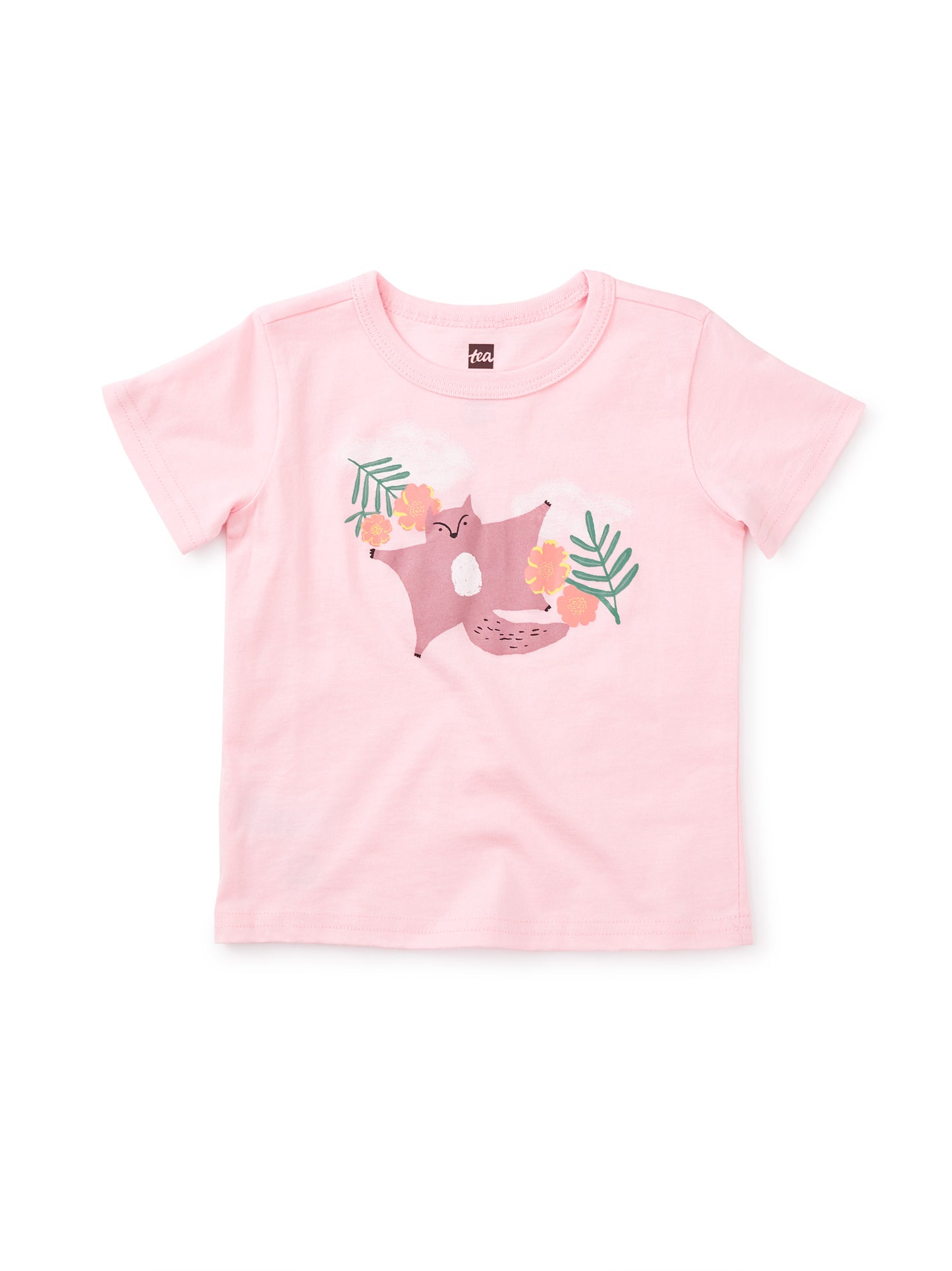 Tea Collection Girls Pink Squirrel T-Shirt Size: 6-9 Months Pink Squirrel