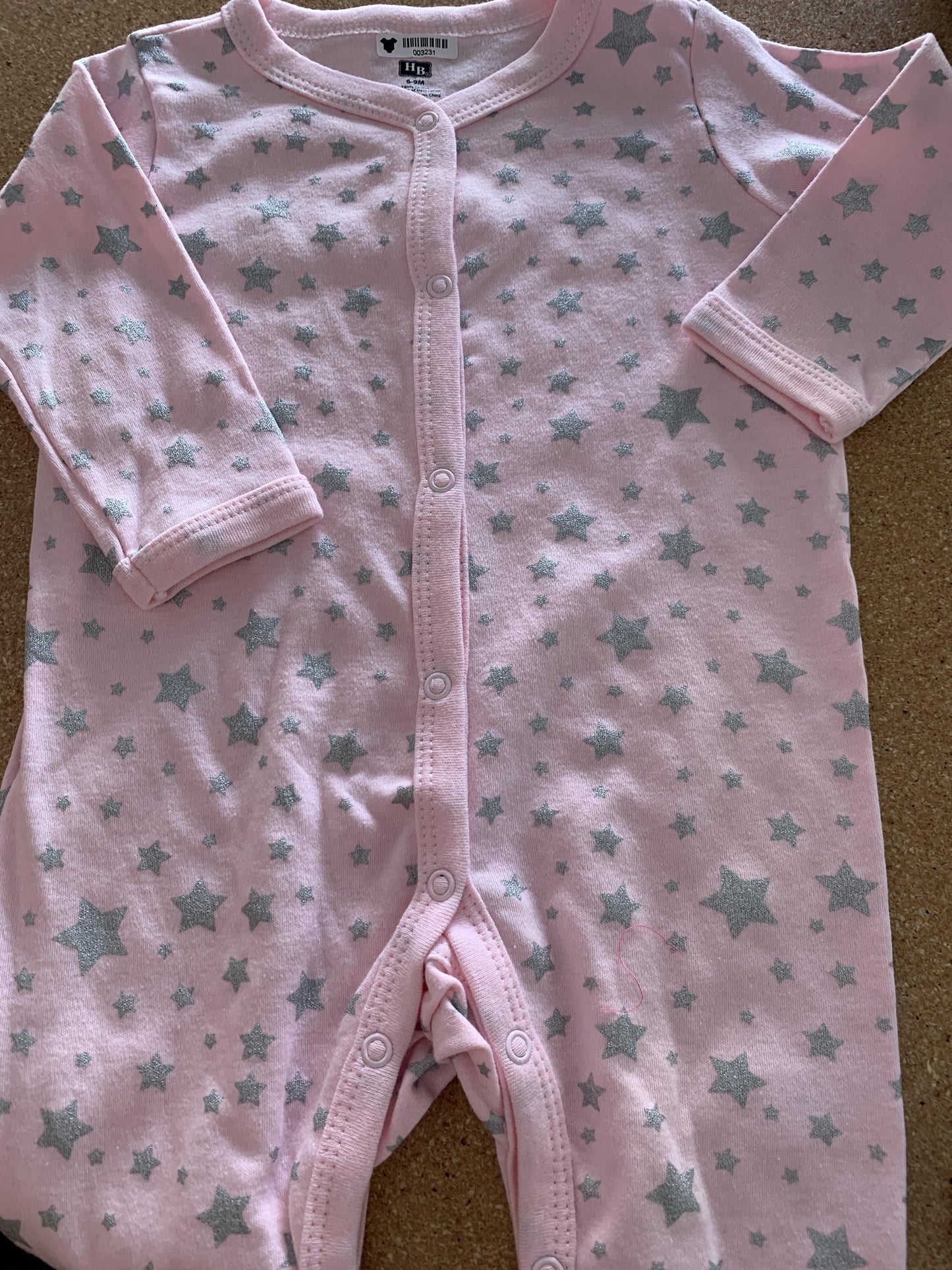 Hudson Girls pink | Stars | Grey Pajamas Size: 6-9 months pink | Stars | Grey
