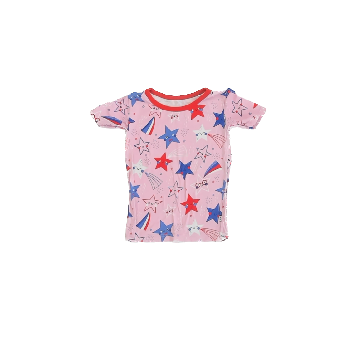 Little Sleepies Girls Pink Stars Pajamas Size: 3T Pink Stars