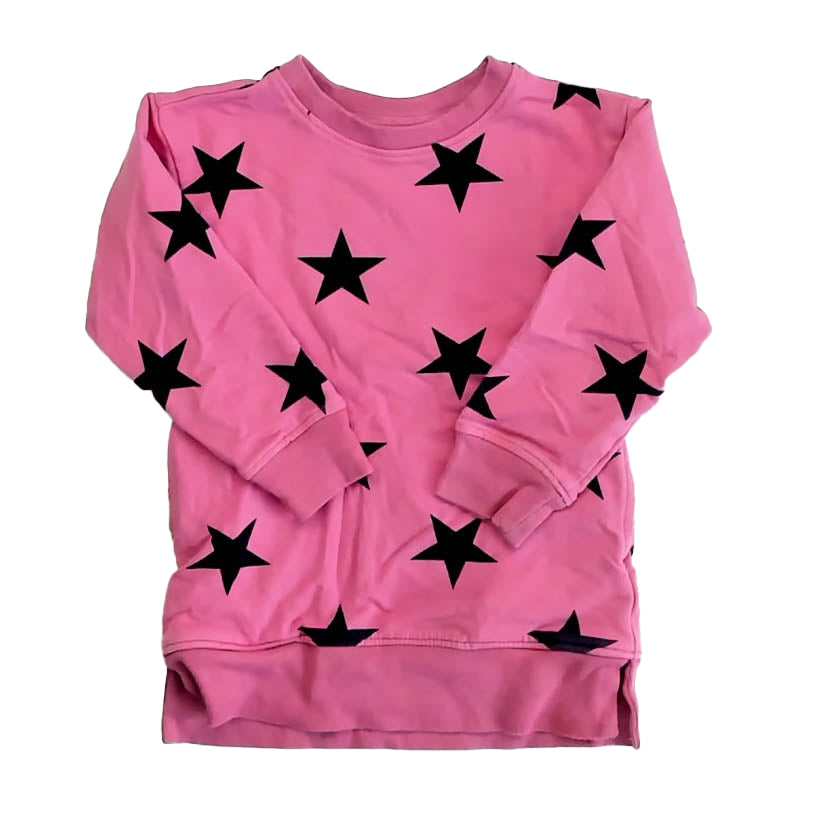 Primary.com Girls Pink Stars Long Sleeve Shirt Size: 2T Pink Stars