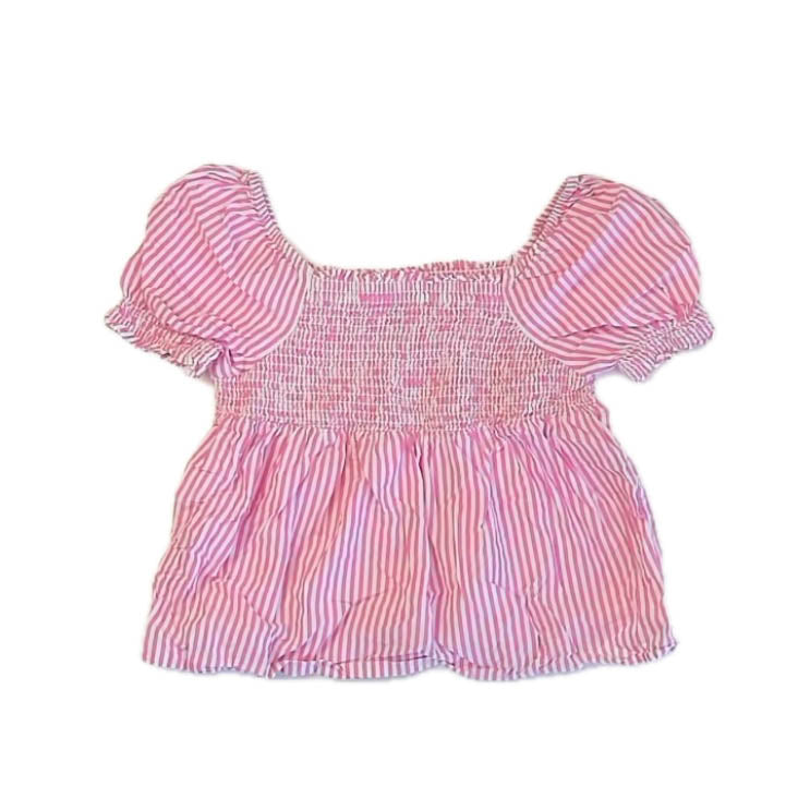 Thereabouts Girls Pink Stripe Blouse Size: 10-12 Years Pink Stripe