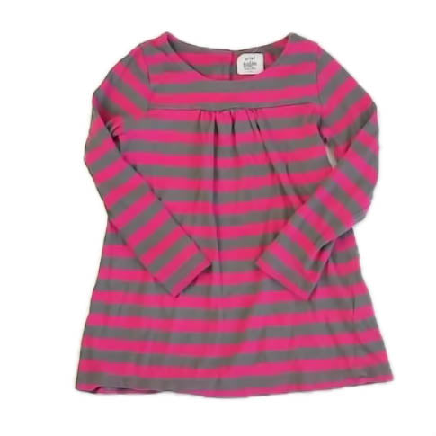 Boden Girls Pink Stripe Long Sleeve Shirt Size: 3-4T Pink Stripe