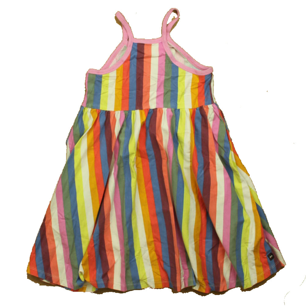 Tea Collection Girls Pink Stripe Dress Size: 8 Years Pink Stripe