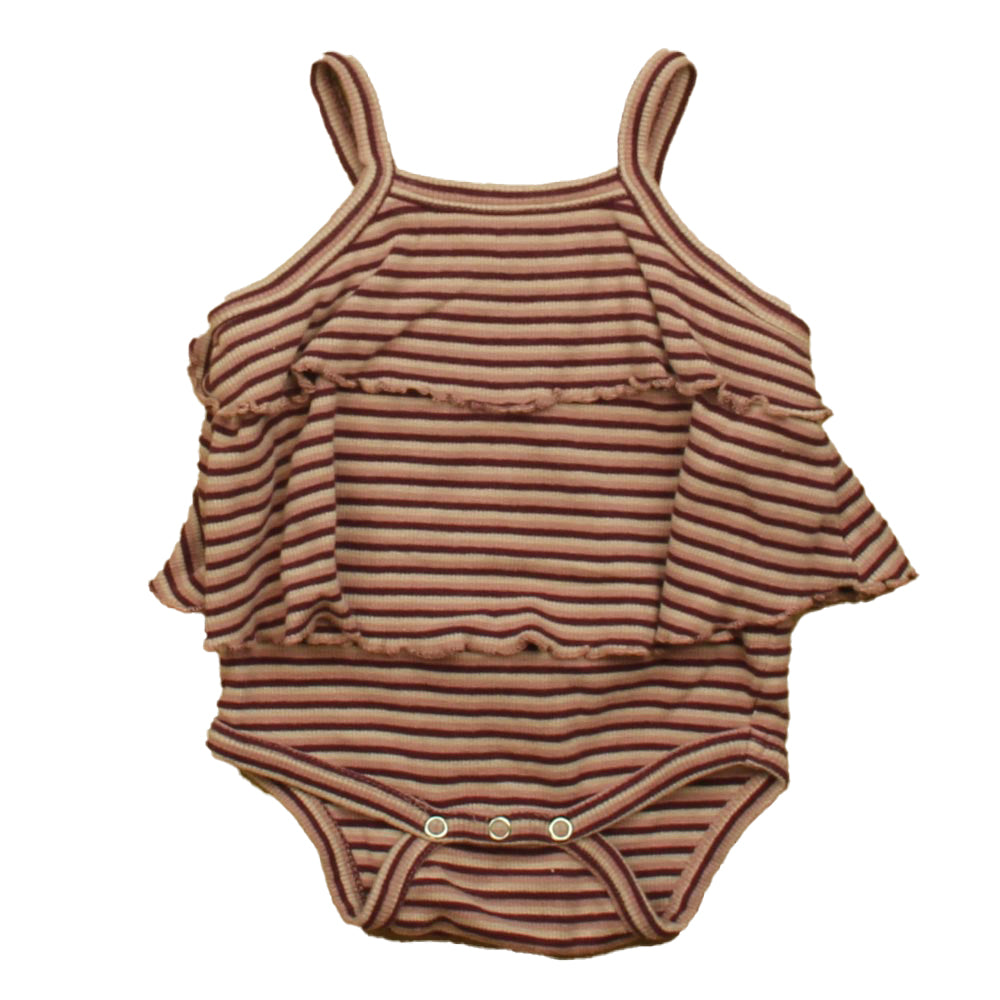 Kate Quinn Organics Girls Pink Stripe Onesie Size: 3-6 Months Pink Stripe