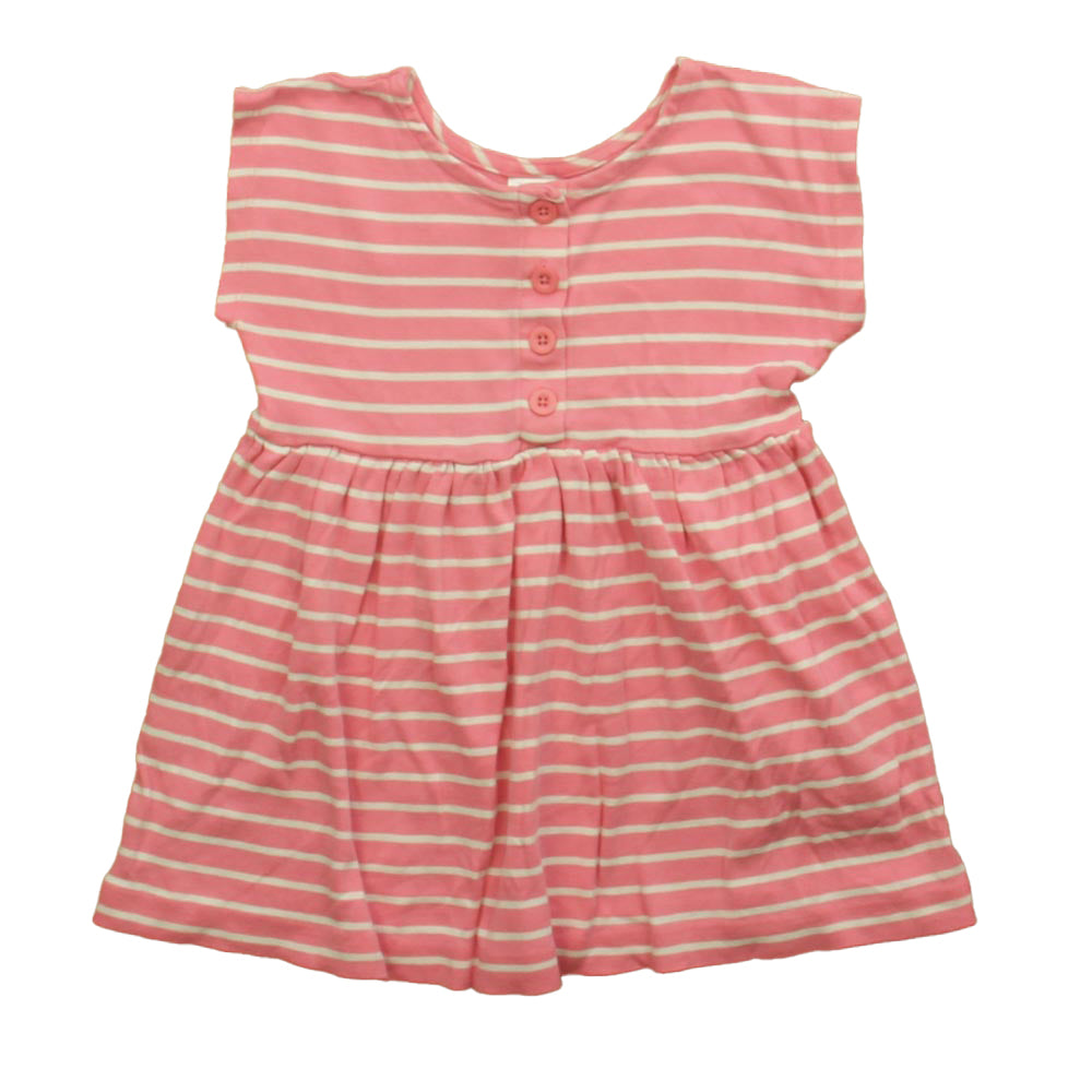 Hanna Andersson Girls Pink Stripe Dress Size: 3T
