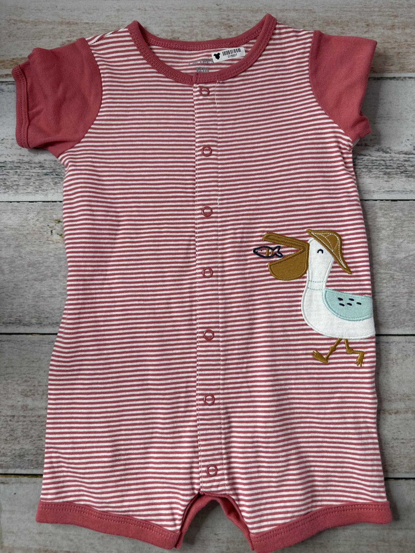 Carters Girls pink | Stripe Romper Size: 12 months pink | Stripe