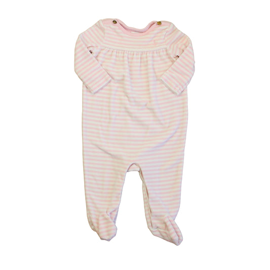 Ralph Lauren Girls Pink Stripe Long Sleeve Outfit Size: 6 Months Pink Stripe