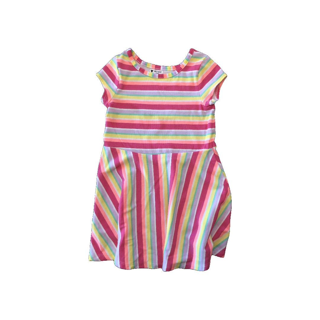 Cat & Jack Girls pink | Striped | Yellow | green Dress Size: 3T pink | Striped | Yellow | green