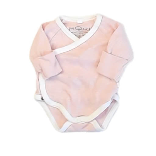 Mori Girls Pink Stripes Onesie Size: Newborn Pink Stripes