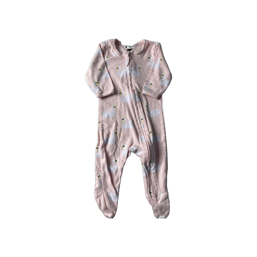 Girls pink | Swan Pajamas Size: 0-3 months pink | Swan