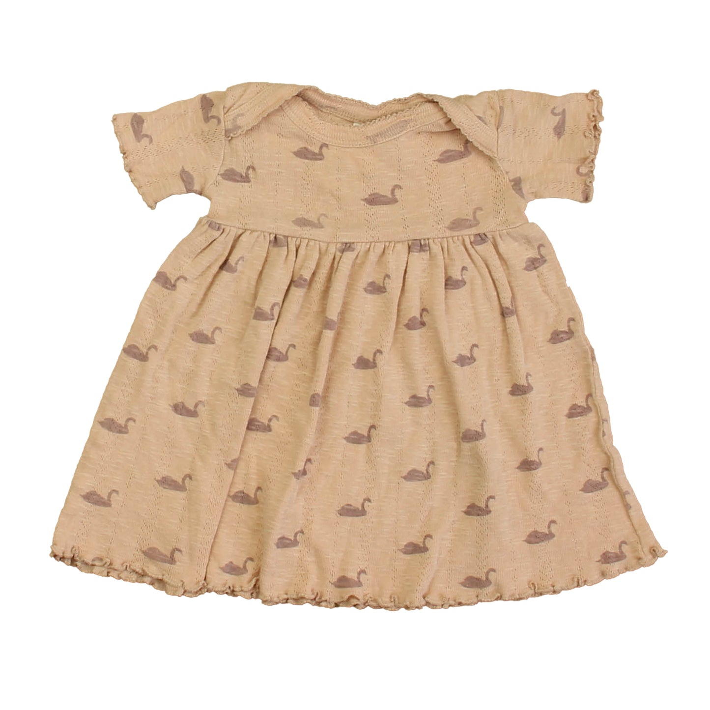 Kate Quinn Girls Pink Swans Dress Size: 6-12 Months