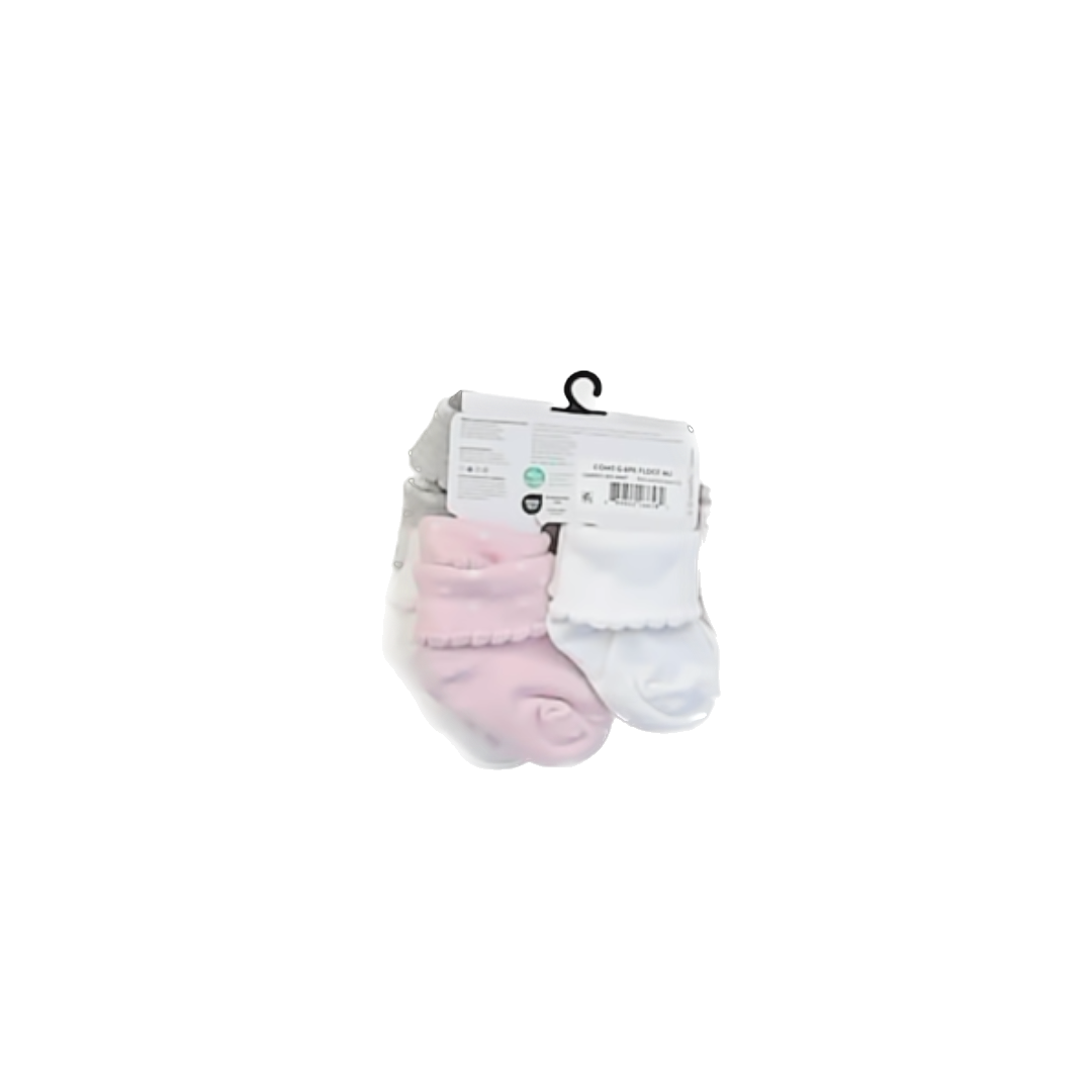 Carter's Girls Pink | Tan | White Socks Size: 6-12 Months Pink | Tan | White