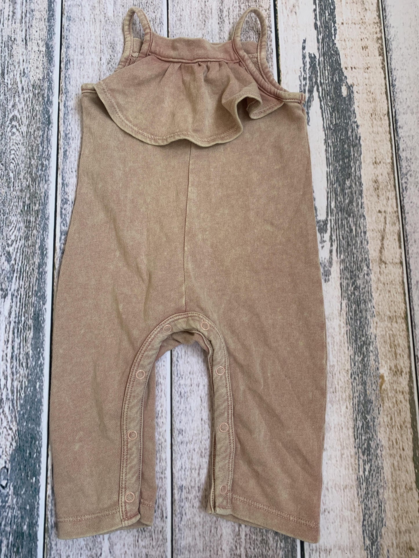 Grayson mini Girls pink | Tan Romper Size: 6-9 months pink | Tan