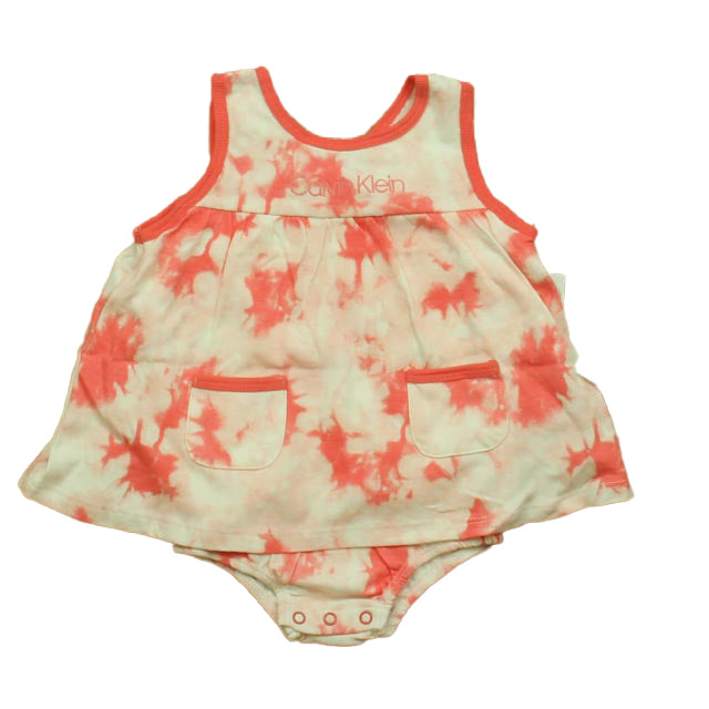 Calvin Klein Girls Pink Tie Dye Romper Size: 18 Months
