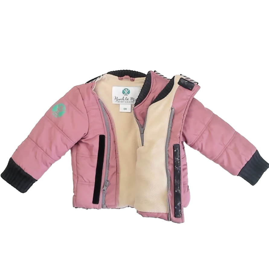 Buckle Me Girls Pink Toasty Winter Coat Size: 12 Months Pink Toasty