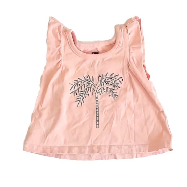 Tea Collection Girls Pink Tree T-Shirt Size: 3-6 Months Pink Tree