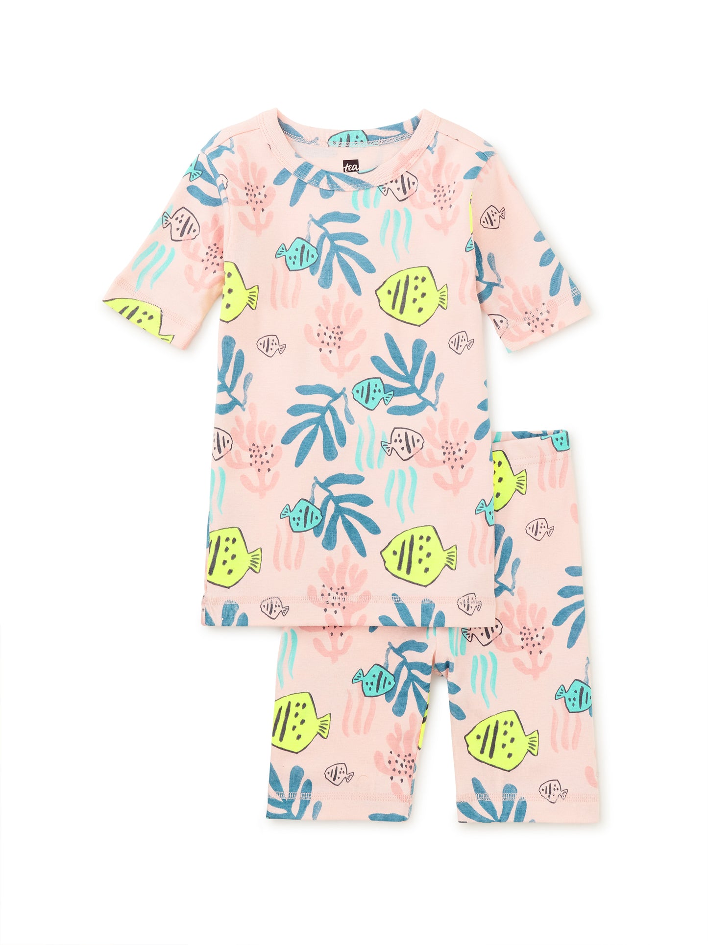 Tea Collection Girls Pink Under the Sea 2-piece Pajamas Size: 18-24 Months Pink Under the Sea