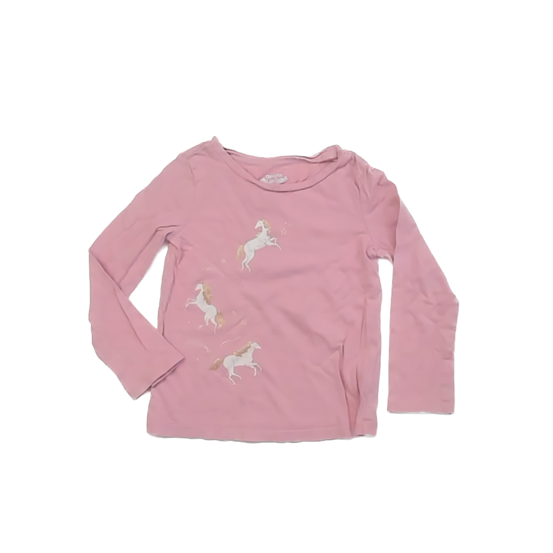Osh Kosh Girls Pink | Unicorn Long Sleeve T-Shirt Size: 4T Pink | Unicorn
