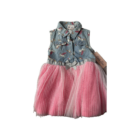 Little Lass Girls pink | Unicorns Dress Size: 18 months pink | Unicorns