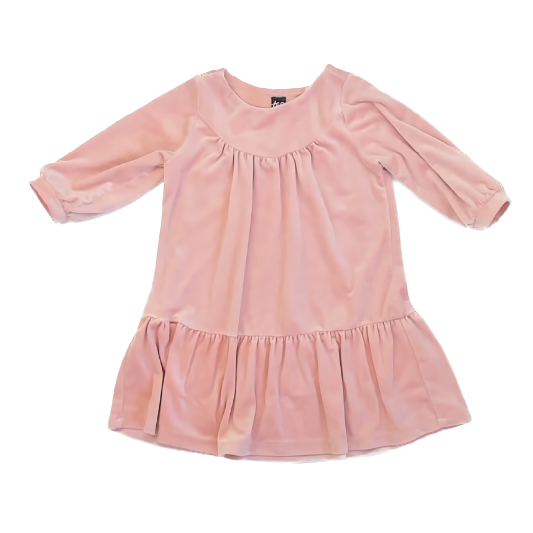 Tea Collection Girls Pink | Velvet Dress Size: 6 Years Pink | Velvet