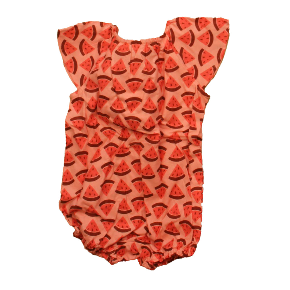 Tea Collection Girls Pink Watermelons Romper Size: 12-18 Months Pink Watermelons