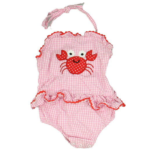 Lil Cactus Girls Pink | White | Crab Romper Size: 18-24 Months Pink | White | Crab