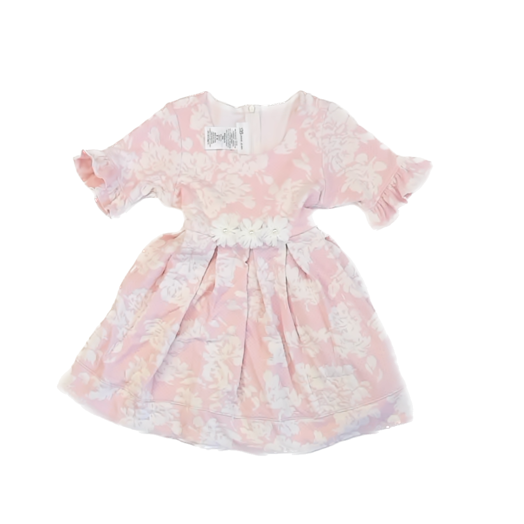 Bonnie Jean Girls Pink | White Floral Special Occasion Dress Size: 6 Years Pink | White Floral