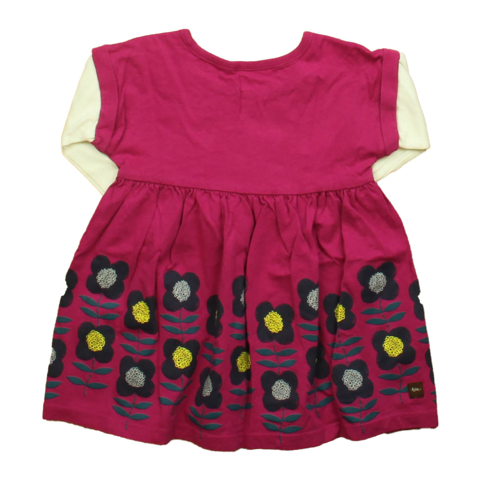 Tea Girls Pink | White Flowers Dress Size: 12-18 Months Pink | White Flowers