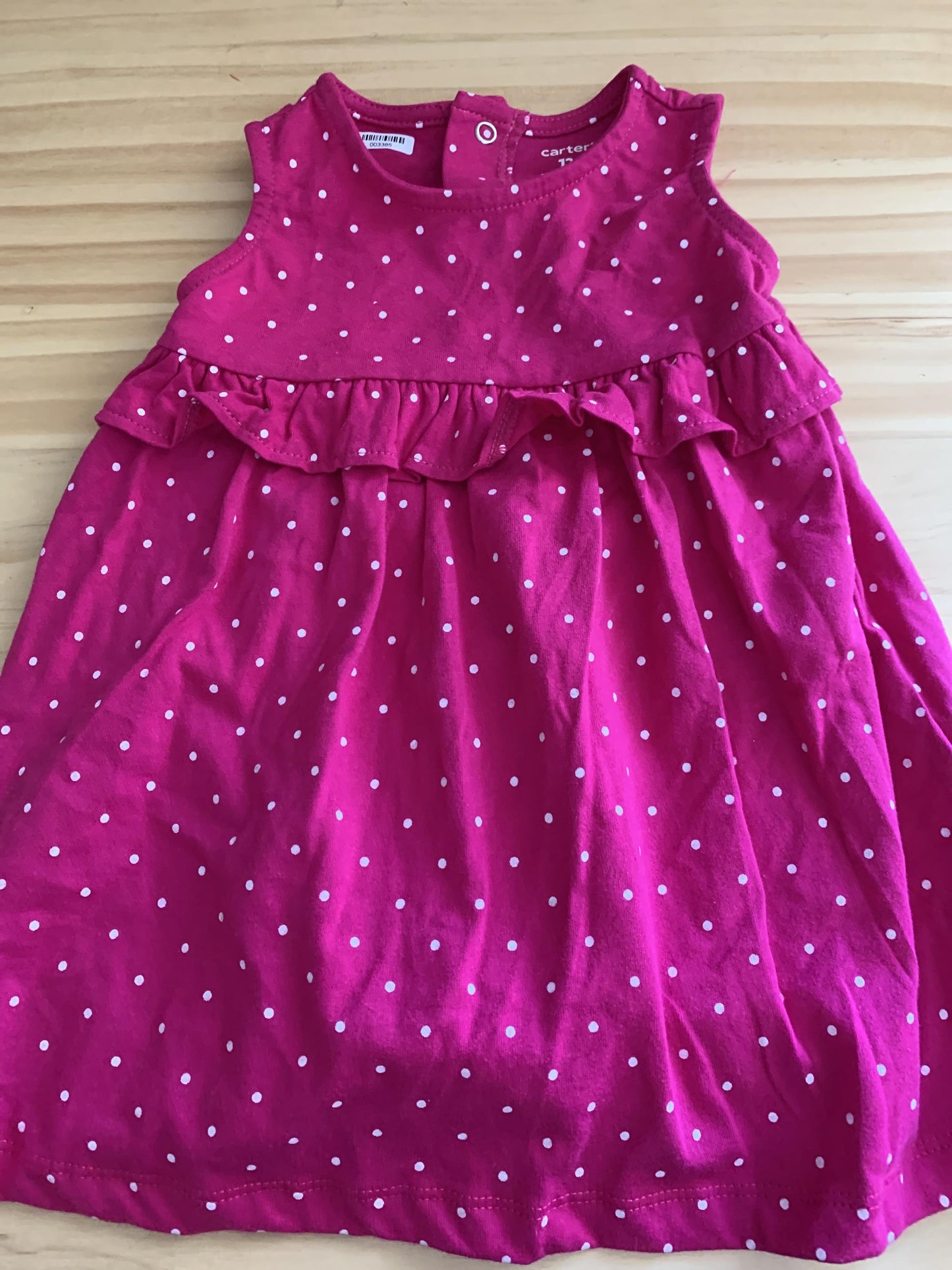 Carters Girls pink | White | polka dot Dress Size: 12M pink | White | polka dot