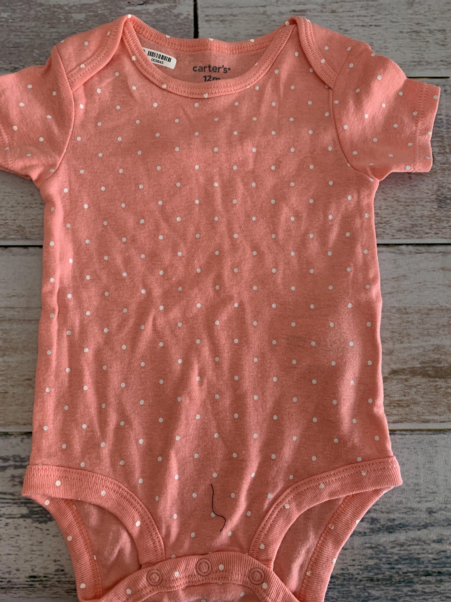 Carters Girls pink | White | polka dot Onesie Size: 12M pink | White | polka dot