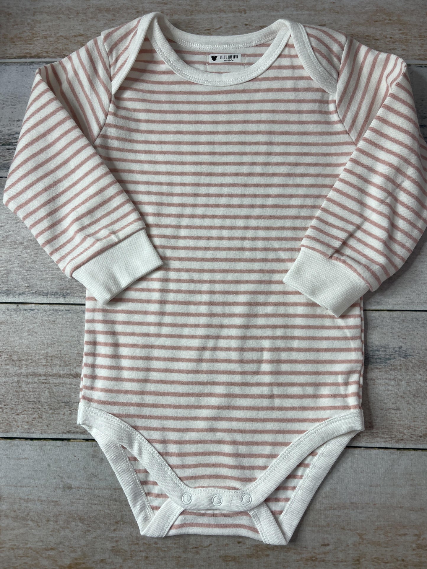 Little Organic co Girls pink | White | Stripe Onesie Size: 18-24 months pink | White | Stripe