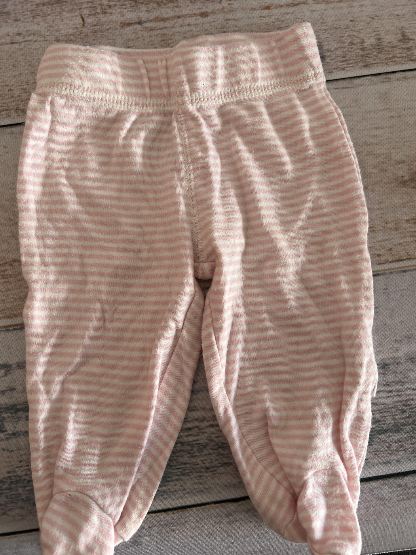 Oliver & Rain Girls pink | White | Striped Pants Size: 0-3 months pink | White | Striped