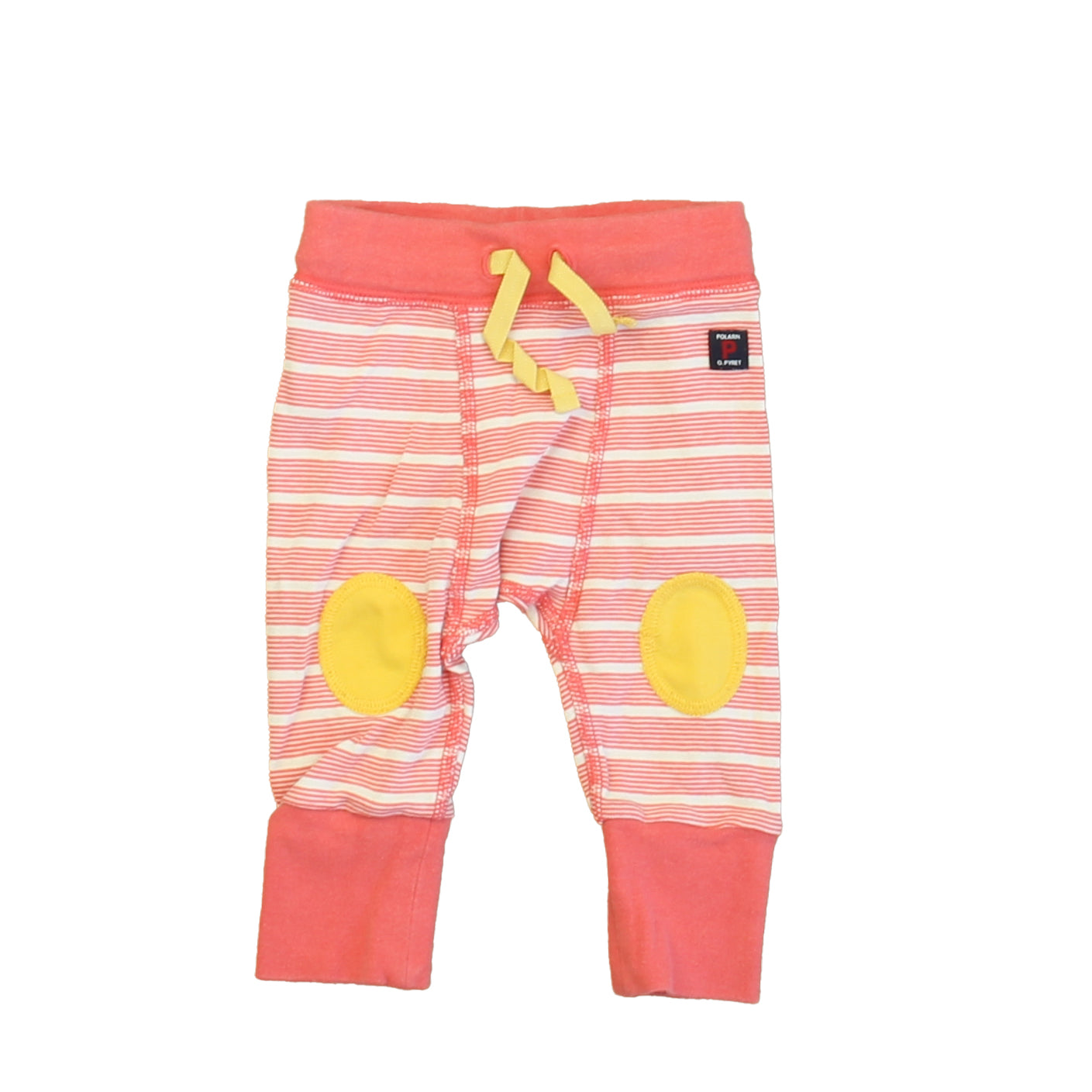 Polarn O. Pyret Girls Pink | White | Yellow Leggings Size: 1-2 Months Pink | White | Yellow