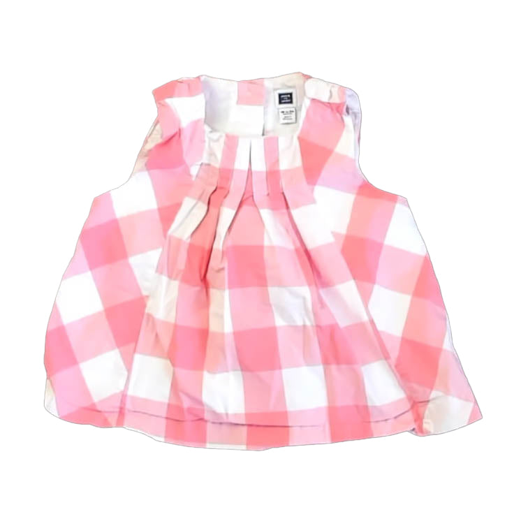 Janie and Jack Girls Pink | White Blouse Size: 18-24 Months Pink | White
