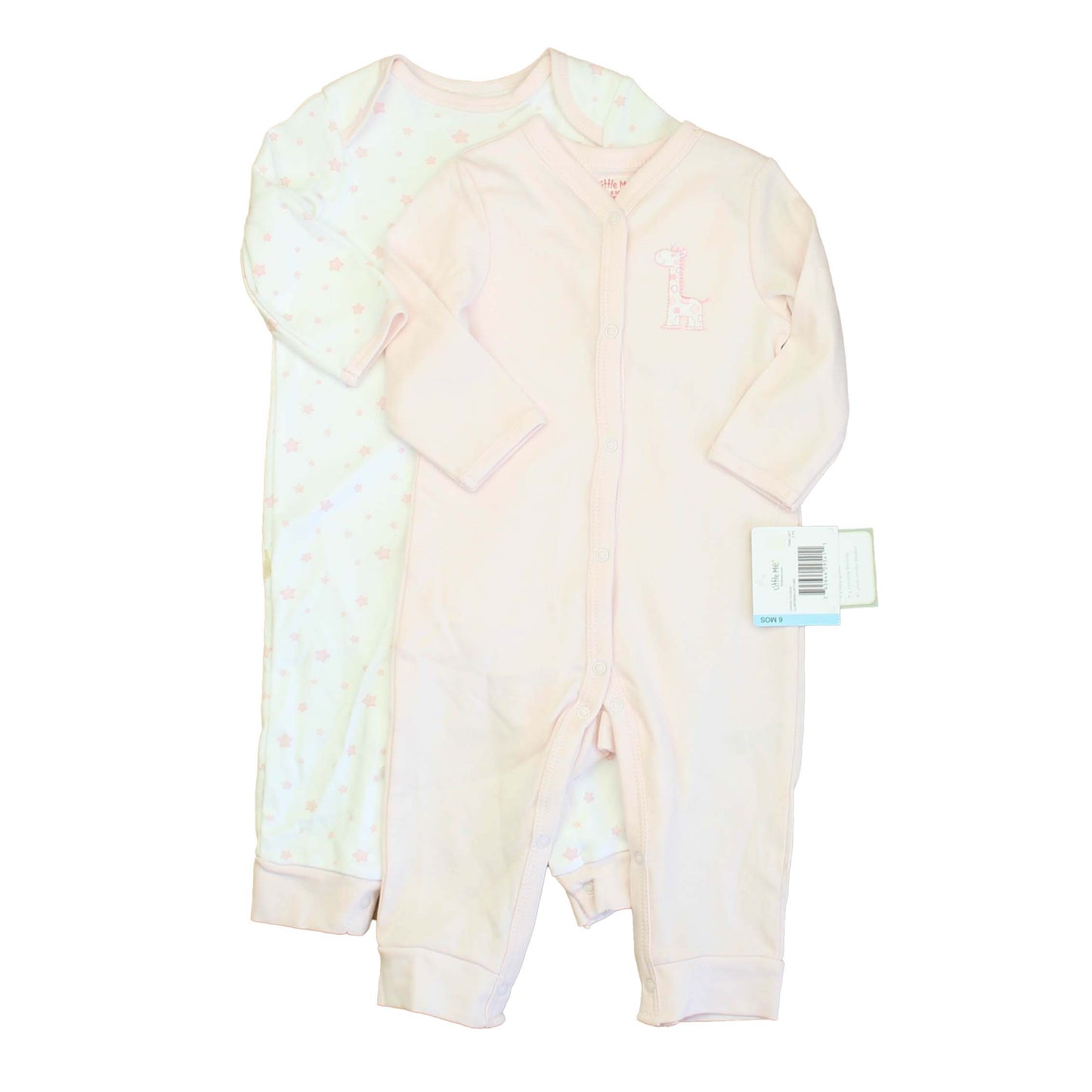 Little Me Girls Pink | White Long Sleeve Outfit Size: 6 Months