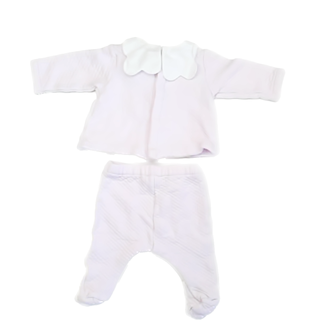 Jacadi Girls Pink | White Apparel Sets Size: 6M Pink | White