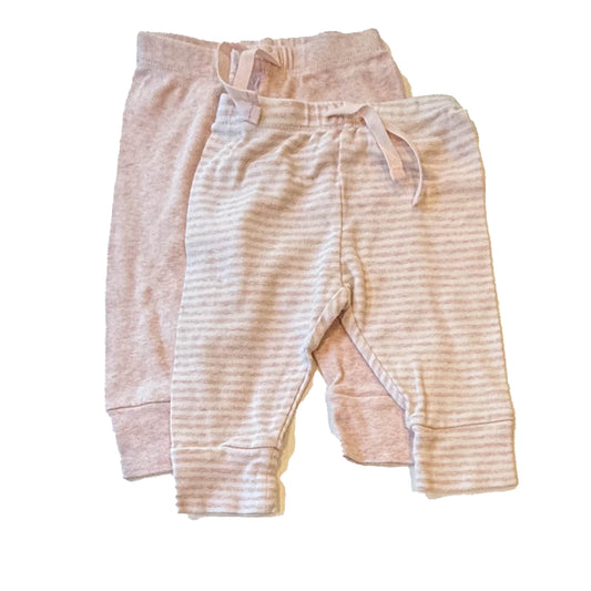 Gap Girls Pink | White Leggings Size: 3-6 Months Pink | White
