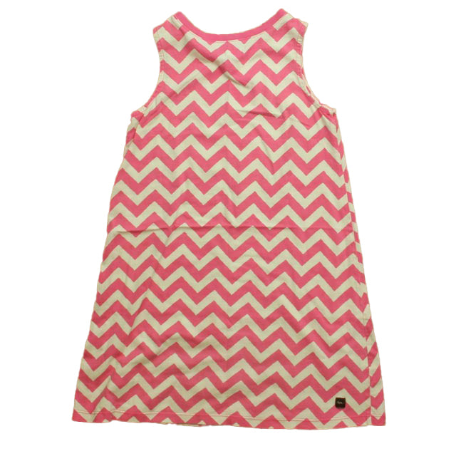 Tea Girls Pink | White Sun Dress Size: 7 Years Pink | White