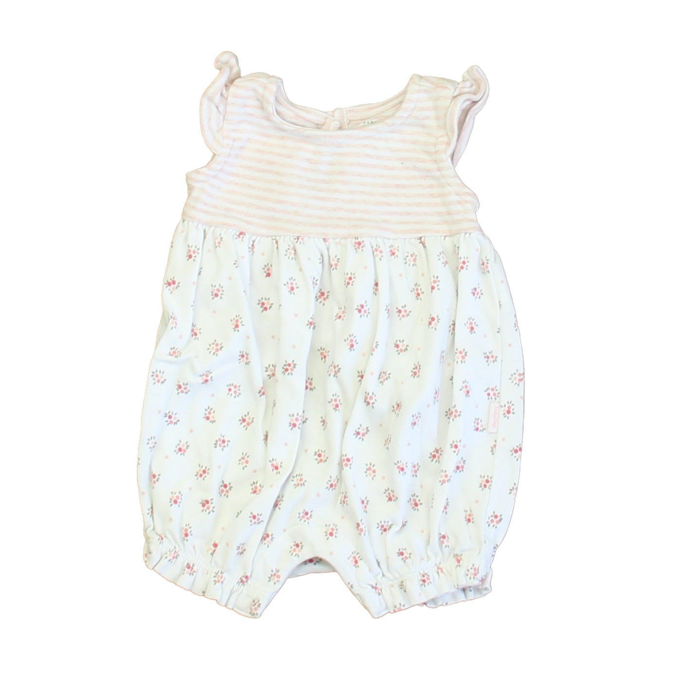 Gap Girls Pink | White Romper Size: 0-3 Months Pink | White