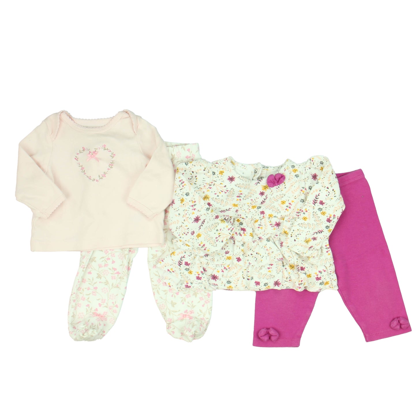Laura Ashley | Little Me Girls Pink | White Apparel Sets Size: 6-9 Months Pink | White