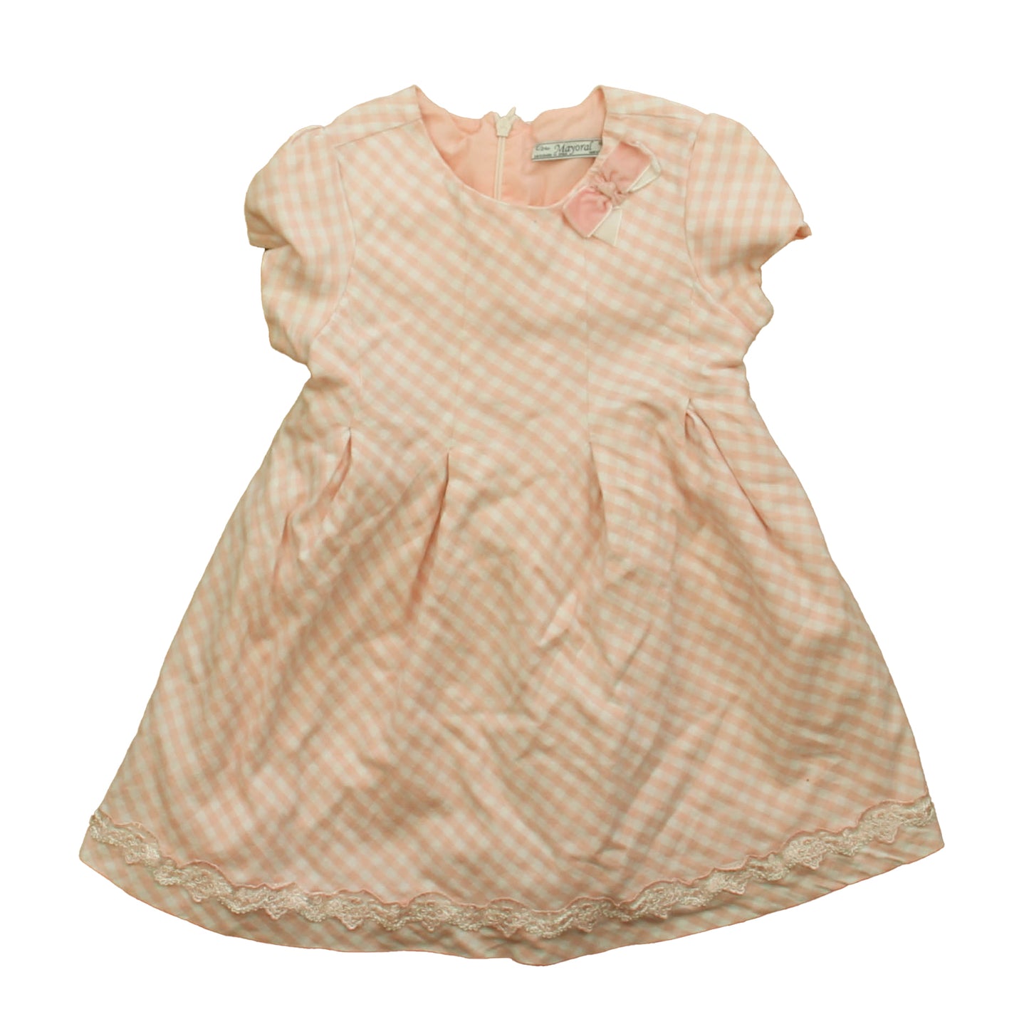 Mayoral Girls Pink | White Dress Size: 24 Months Pink | White