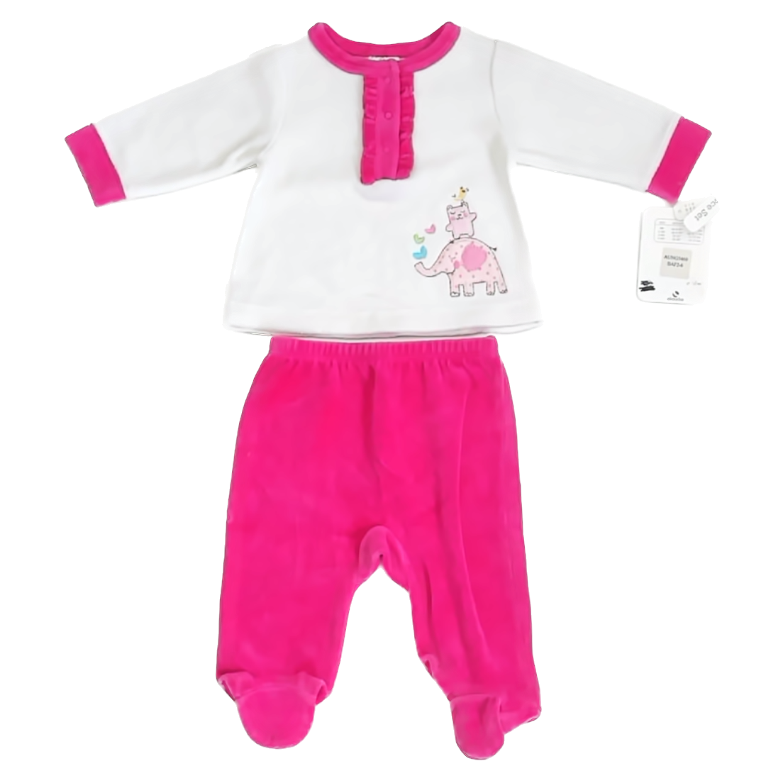 Absorba Girls Pink | White Apparel Sets Size: 0-3 Months Pink | White