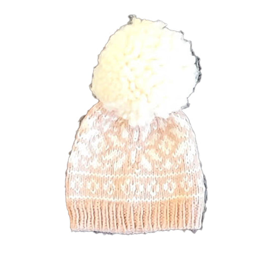 The Blueberry Hill Girls Pink | White Winter Hat Size: 3-6 Months Pink | White