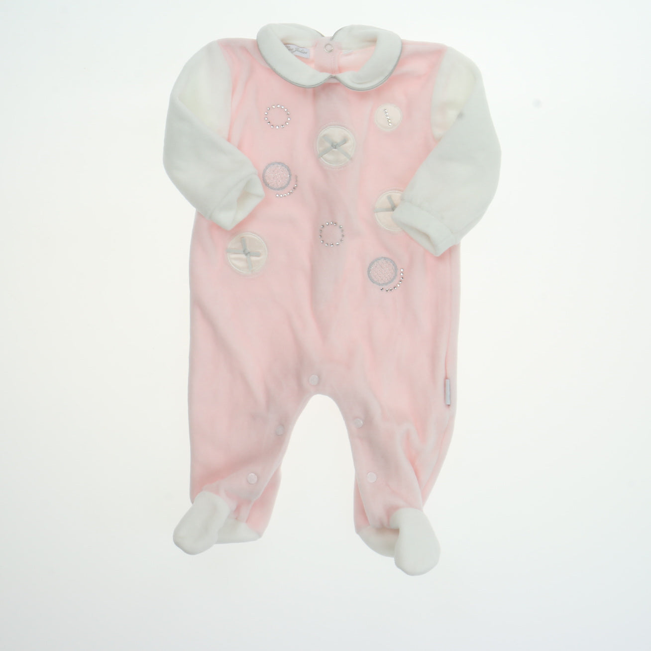 Les Jolies Girls Pink | White Long Sleeve Outfit Size: 3-6 Months Pink | White