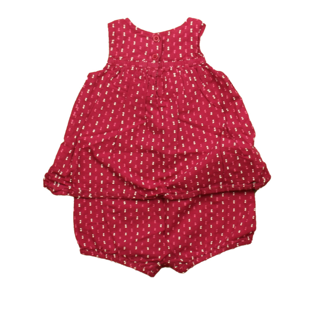 Tea Girls Pink | White Romper Size: 3-6 Months Pink | White