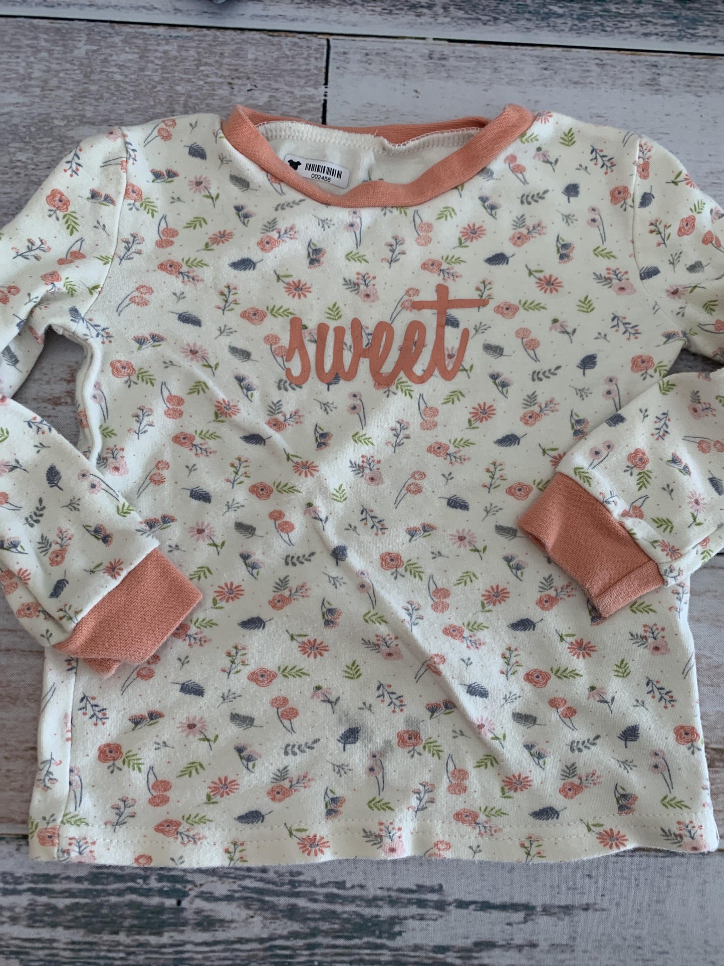 asher and olivia Girls pink | White Pajamas Size: 2T pink | White