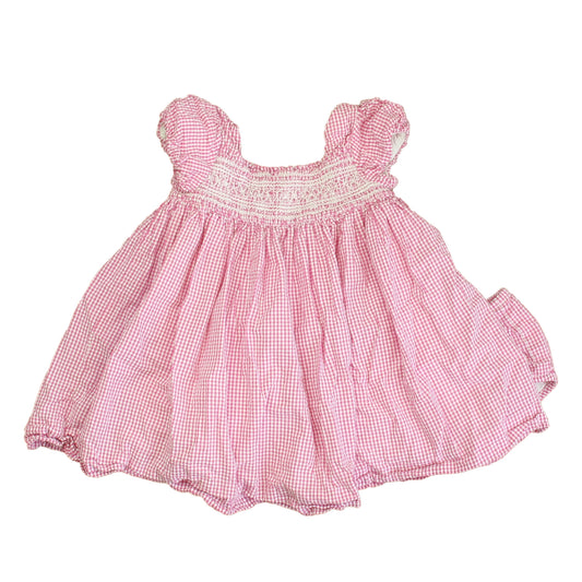 Ralph Lauren Girls Pink | White Dress Size: 18 Months Pink | White