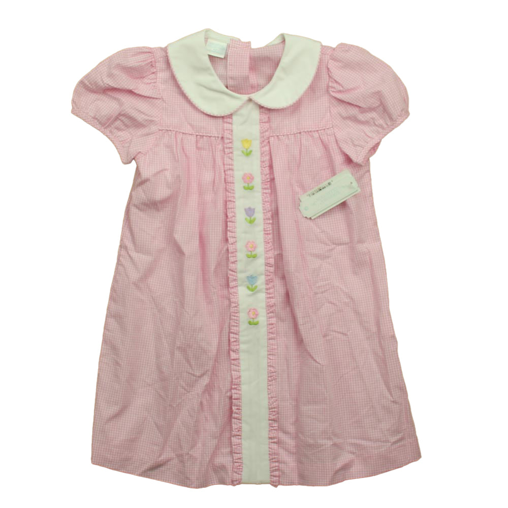 Edghill Collection Girls Pink | White Dress Size: 4T Pink | White