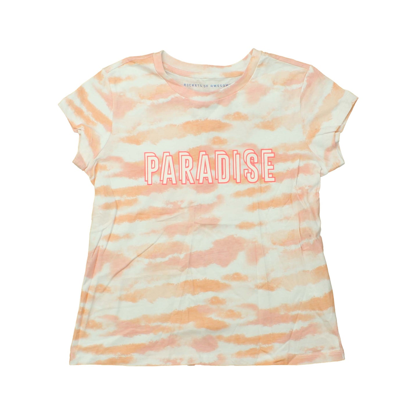 Rockets Of Awesome Girls Pink | White T-Shirt Size: 7 Years Pink | White