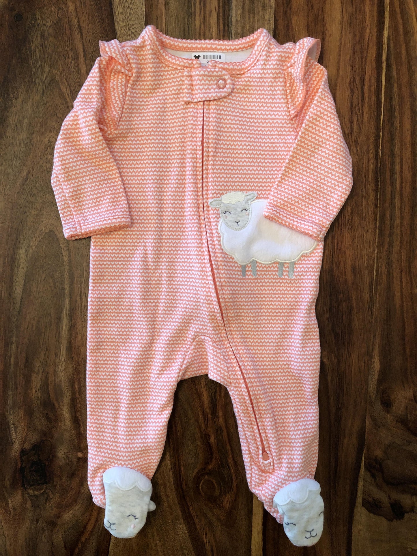 Carters Girls pink | White Pajamas Size: 3 months pink | White